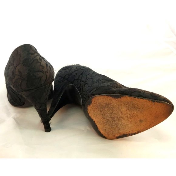 Vintage STUART WEITZMAN For MR. SEYMOUR, NEIMAN MARCUS Lace Heels Pumps Size 7 - Picture 5 of 6